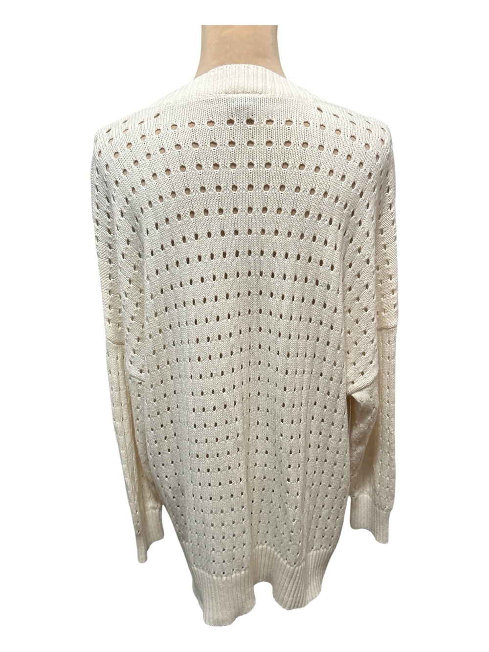 Torrid Women’s Cable Boyfriend Cardigan Sweater Button Front Ivory Plus Size 2X - Picture 5 of 8